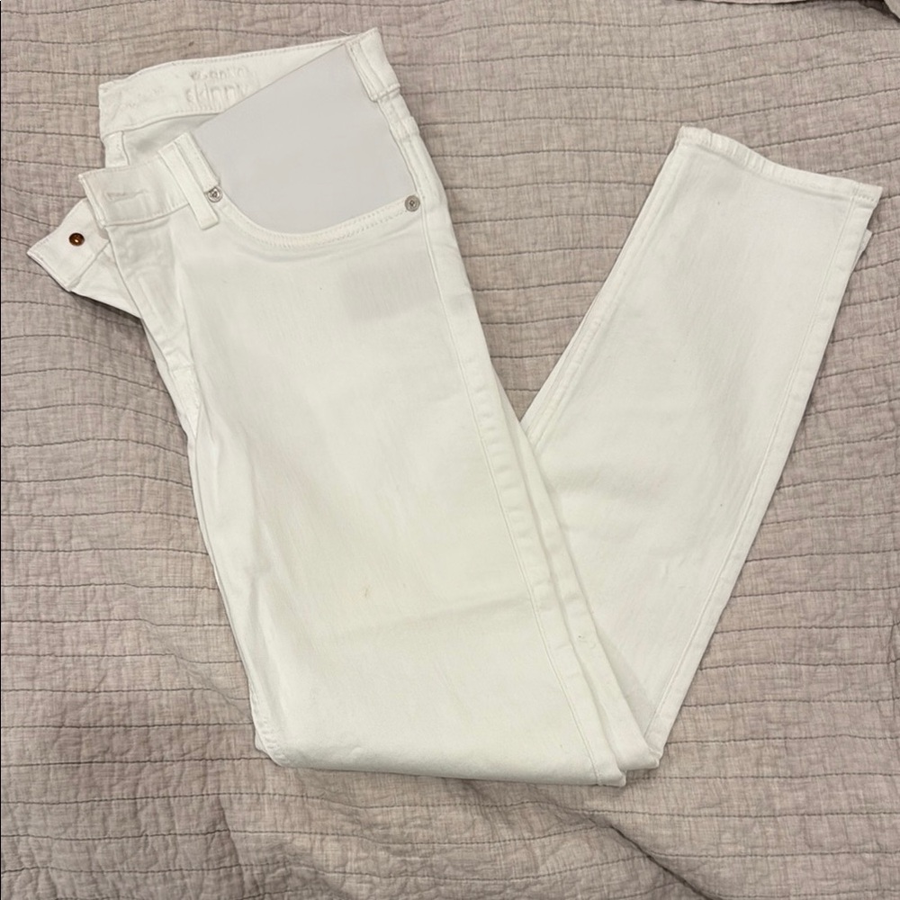 Women's Maternity White Jeans